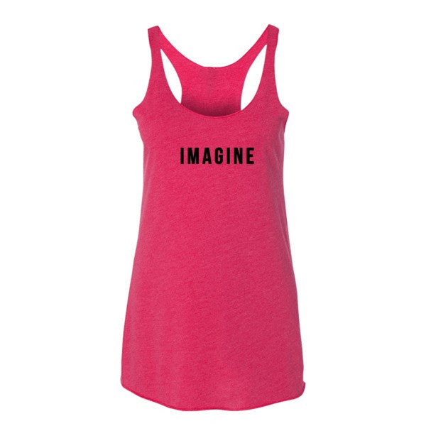 Women's Imagine Graphic Tank Top -  - Vintage Shocking Pink / XS - srce threads - 11