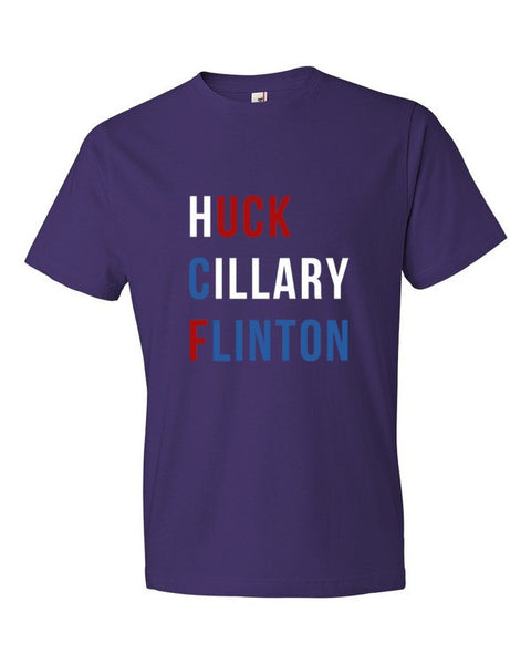 "Huck Cillary Flinton" Say What You Mean Short Sleeve T-Shirt -  - Purple / S - srce threads - 7