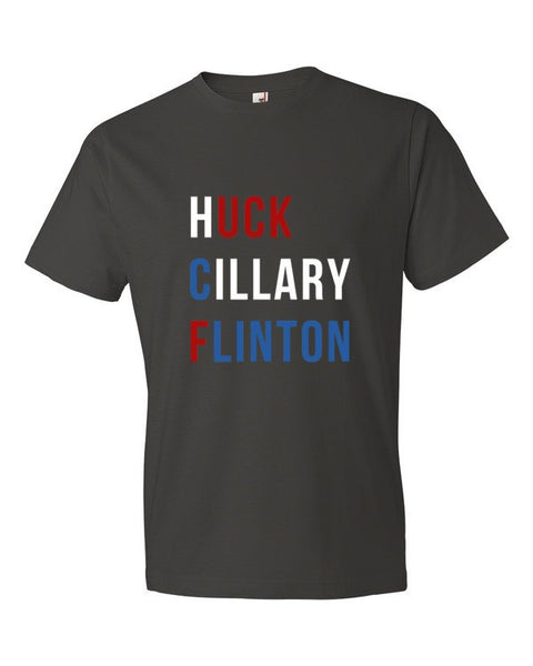 "Huck Cillary Flinton" Say What You Mean Short Sleeve T-Shirt -  - Smoke / S - srce threads - 2