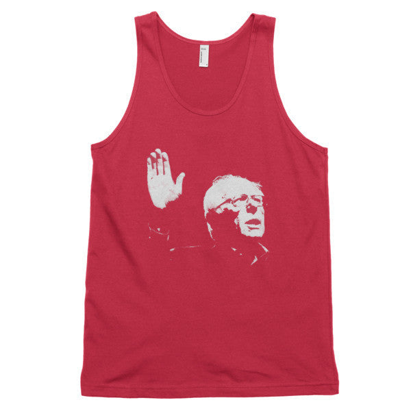 Classic Bernie Sketch Portrait Tank Top (Unisex) - Vintage Throwback Style Rally Design -  - Red / XS - srce threads - 13