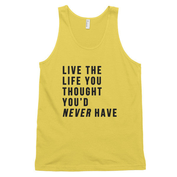 Classic Live the Life Tank Top (Unisex) -  - Sunshine / XS - srce threads - 9