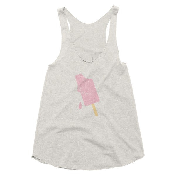 Women's "Summer Drip" Vintage Ice Cream 2 Racerback Tank Top -  - Tri-Oatmeal / XS - srce threads - 3