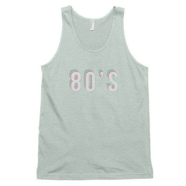 Classic Trippy 80's Tank Top (unisex) -  - Ash Grey Sea Foam / XS - srce threads - 10