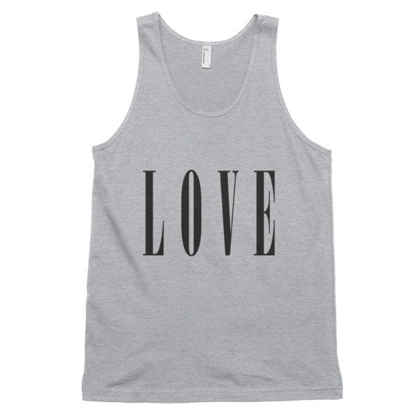 Classic LOVE Tank Top (Unisex) -  - Heather Grey / XS - srce threads - 4
