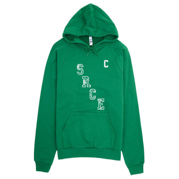 SRCE Vintage Diagonal Hockey Throwback Hoodie (Unisex) -  - Kelly Green / XS - srce threads - 5