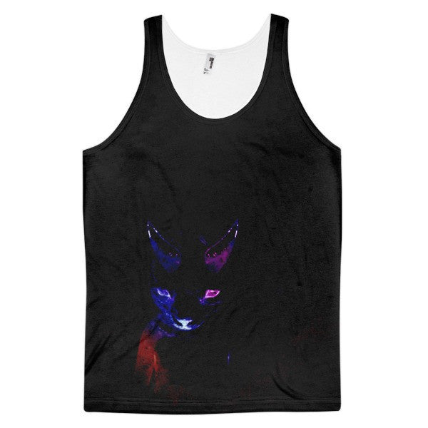 Classic In The Dark of NIght Neon Blue Purp Tank Top (Unisex) -  - XS - srce threads - 1