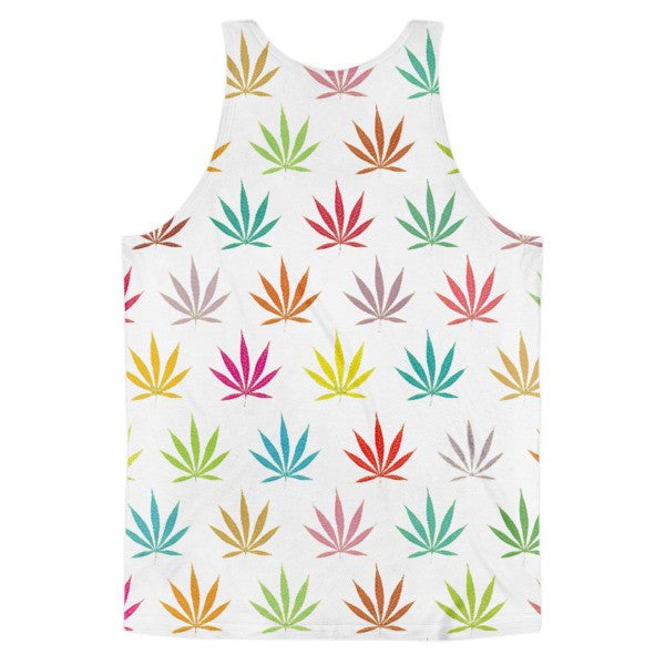 Classic Neon Pot Leaf Summer Tank Top (Unisex) -  -  - srce threads - 2