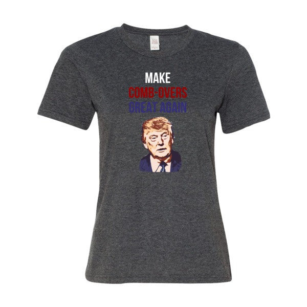 Women's "Make Comb-overs Great Again" Short Sleeve T-Shirt -  - Heather Dark Grey / S - srce threads - 3