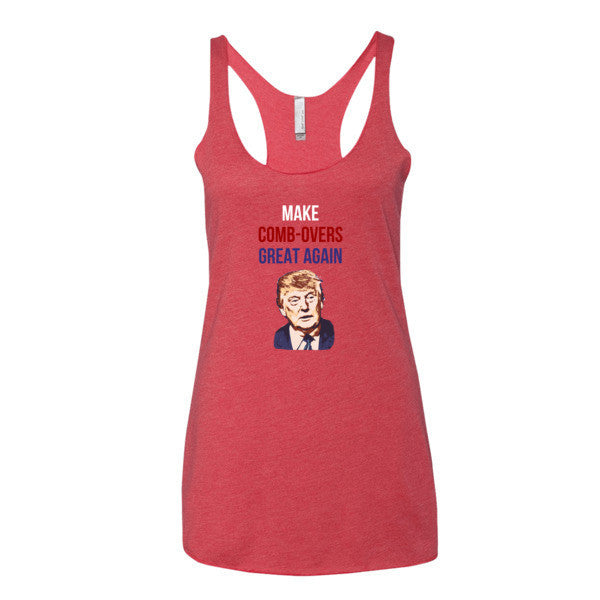 Women's Make Comb-overs Great Again Racerback Summer Tank Top -  - Vintage Red / XS - srce threads - 10