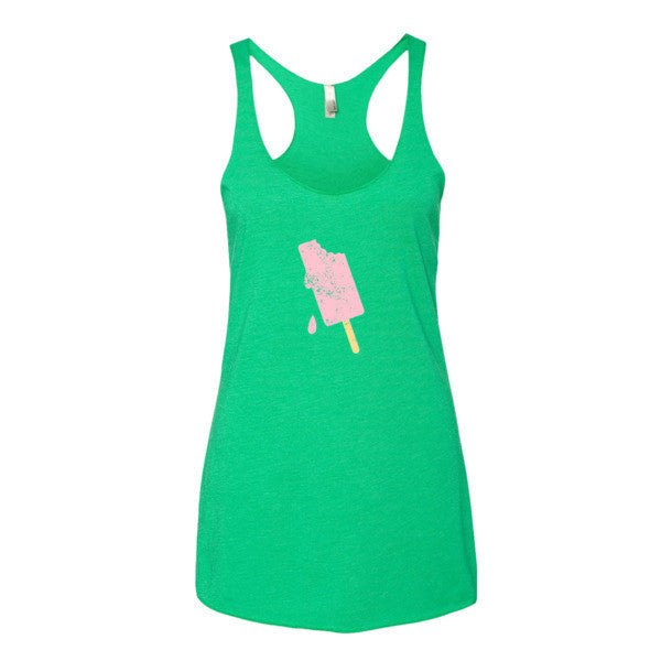 Women's "Summer Drip" Vintage Ice Cream Racerback Tank Top -  - Envy / XS - srce threads - 8