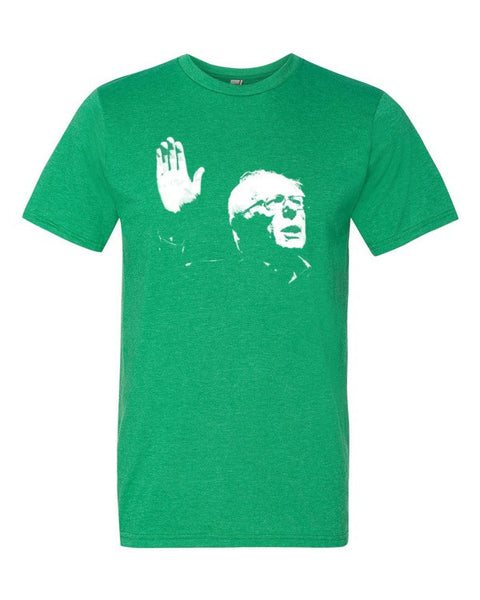 Short Sleeve Bernie Sketch Portrait T-Shirt - Vintage Throwback Style Rally Design -  - Heather Green / S - srce threads - 9