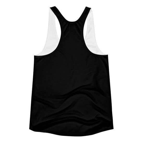 Women's Classic "In The Dark of Night" Neon Pop Blue Racerback Tank Top -  -  - srce threads - 2