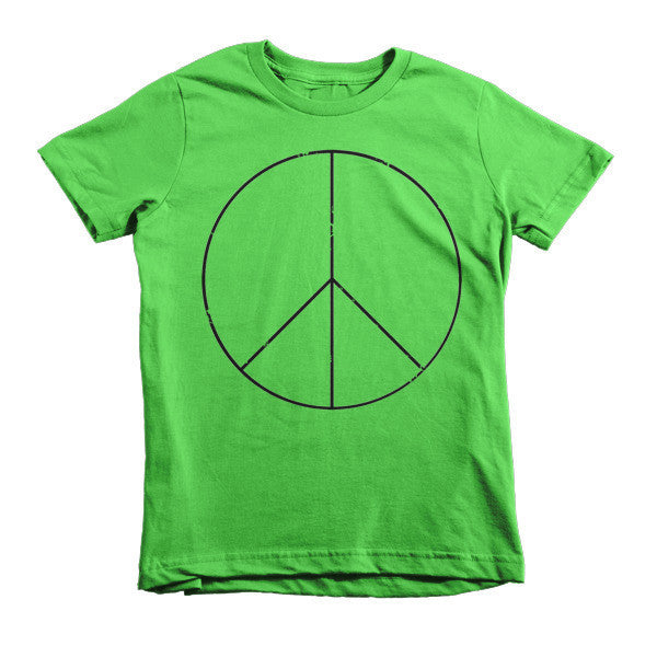 Kid's Peace Sign Skinny Short Sleeve T-Shirt (Unisex) -  - Grass / 2yrs - srce threads - 5