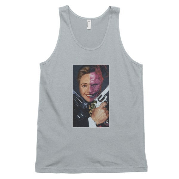"2 Face Hillary" Classic Tank Top (Unisex) -  - New Silver / XS - srce threads - 8