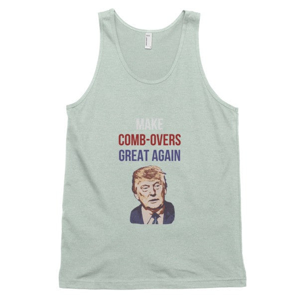 "Make Comb-overs Great Again" Classic Donald Tank Top (Unisex) -  - Ash Grey Sea Foam / XS - srce threads - 8