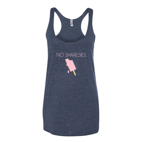 Women's "No Sharesies" Summer Drip Vintage Ice Cream Racerback Tank Top -  - Vintage Navy / XS - srce threads - 4