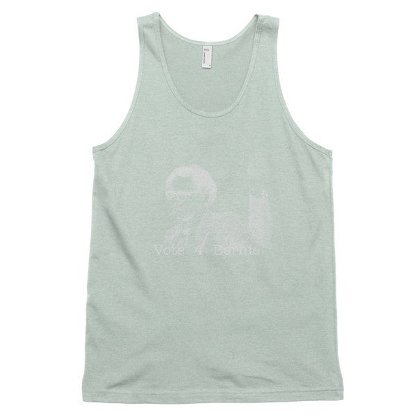 Classic Negative Bernie Rally Tank Top (Unisex) - Vintage Throwback Style Rally Design -  - Ash Grey Sea Foam / XS - srce threads - 8