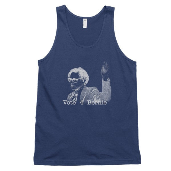 Classic Negative Bernie Rally Tank Top (Unisex) - Vintage Throwback Style Rally Design -  - Navy / XS - srce threads - 3