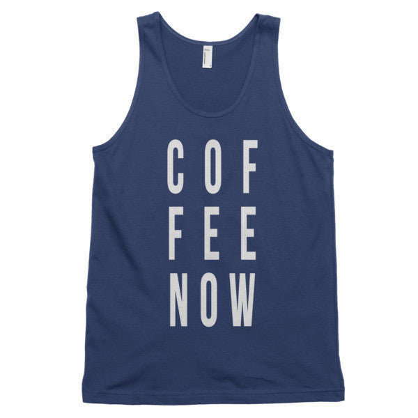 Classic Coffee Now Morning Person Tank Top (Unisex) -  - Navy / XS - srce threads - 3