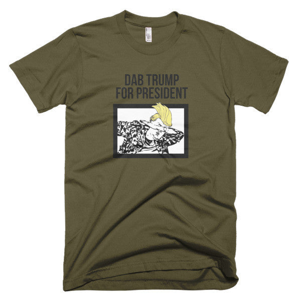 "Dab Trump for President" Short Sleeve T-Shirt (Unisex) -  - Army / XS - srce threads - 3