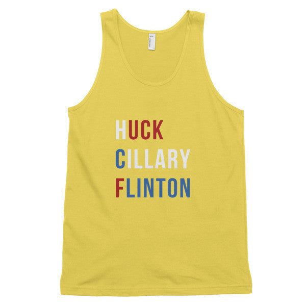 "Huck Cillary Flinton" Say What You Mean Classic Tank Top (Unisex) -  - Sunshine / XS - srce threads - 11