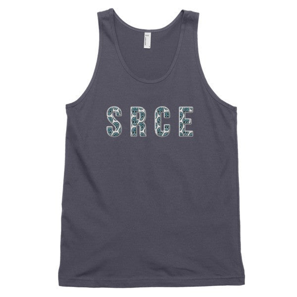 Classic SRCE Alien Blue Over Design Tank Top (Unisex) -  - Asphalt / XS - srce threads - 3