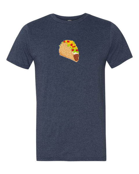 Digital Retro 8 Bit Taco Shirt -  - Heather Blue / S - srce threads - 4