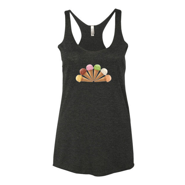 Women's Ice Cream Summer Racerback Tank -  - Vintage Black / XS - srce threads - 1