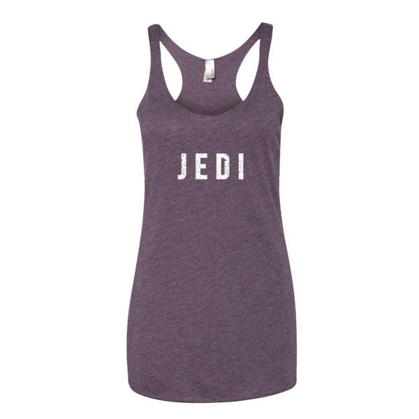 Women's White Jedi Stars Racerback Tank -  - Vintage Purple / XS - srce threads - 6