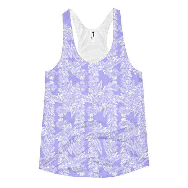 Women's Trop Vine Off Purple Summer Racerback Tank Top -  - XS - srce threads - 1