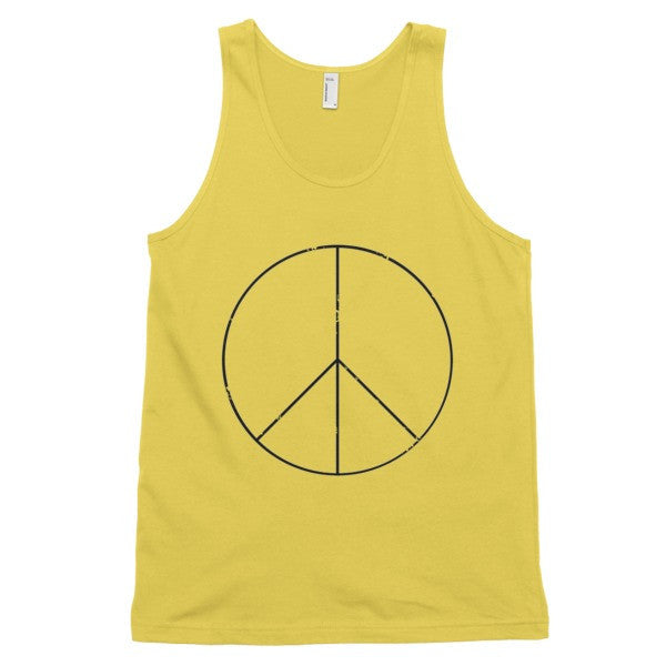 Classic Peace Sign Skinny Tank Top Black(Unisex) -  - Sunshine / XS - srce threads - 9