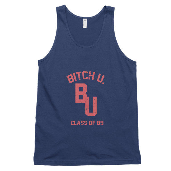 Classic "Bitch U. Class of 89'" Large Decal Vintage Tank Top (Unisex) -  - Navy / XS - srce threads - 4