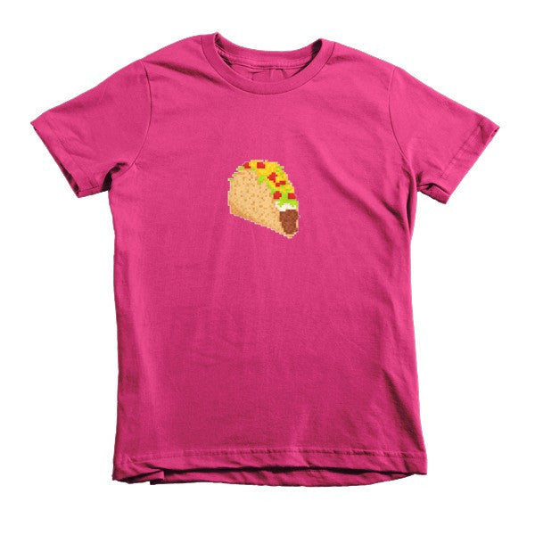 Kid's Classic 8 Bit Taco T-Shirt (Unisex) -  - Fuchsia / 2yrs - srce threads - 18
