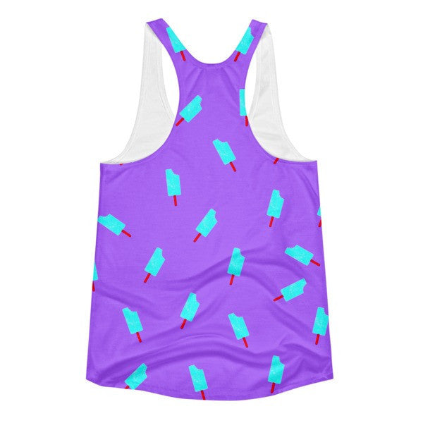 Women's "Summer Drip" Neon Purples Vintage Ice Cream Racerback Tank -  -  - srce threads - 2