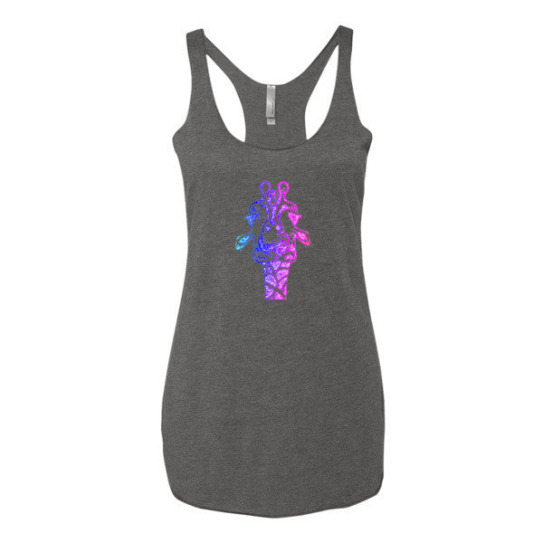 Women's Trippy Giraffe Summer Tank Top -  - Premium Heather / XS - srce threads - 3