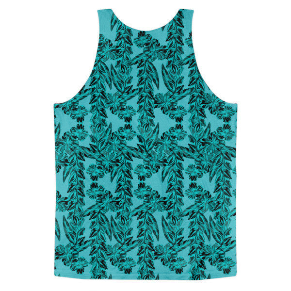 Tropical Ivy Pop Off Blue Pastel Summer Tank Top (Unisex) -  -  - srce threads - 2