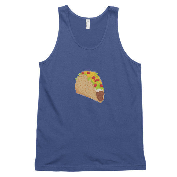 Classic 8 Bit Taco Tank Top (Unisex) -  - Lapis / XS - srce threads - 8