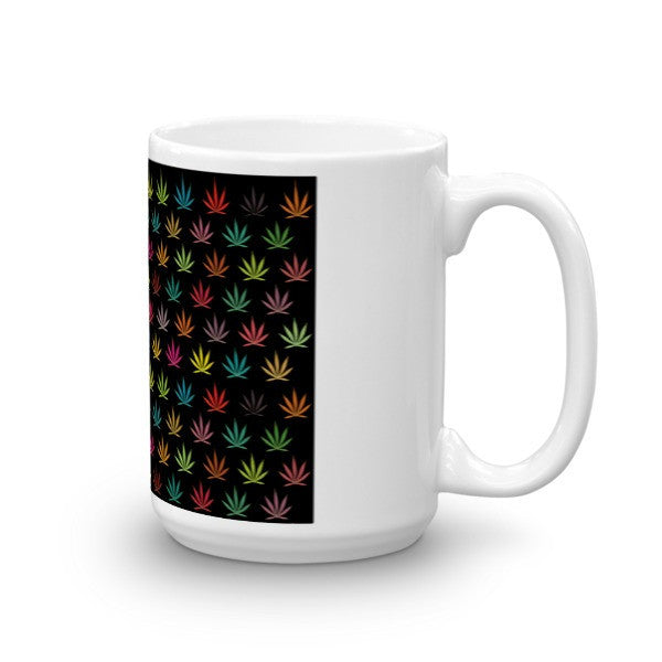 Black Out Pop Neon Pot Leaf "Wake n Bake Mug -  - 15oz - srce threads - 5