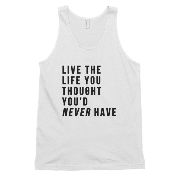 Classic Live the Life Tank Top (Unisex) -  - White / XS - srce threads - 1