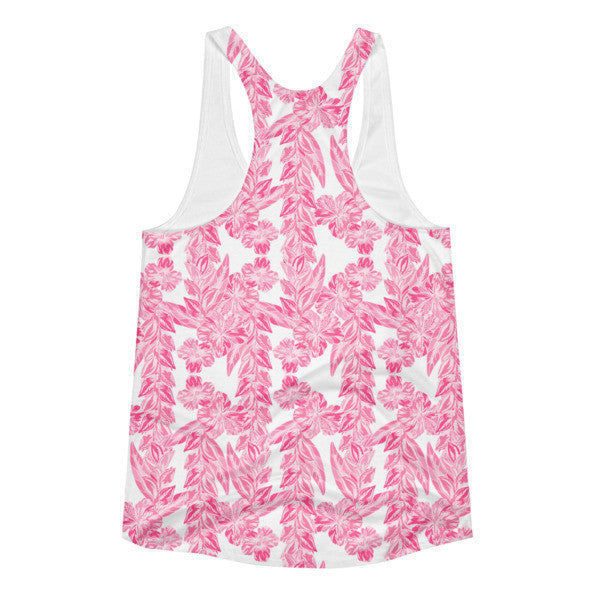 Women's Trop Vine Pop Pink Summer Racerback Tank Top -  -  - srce threads - 2