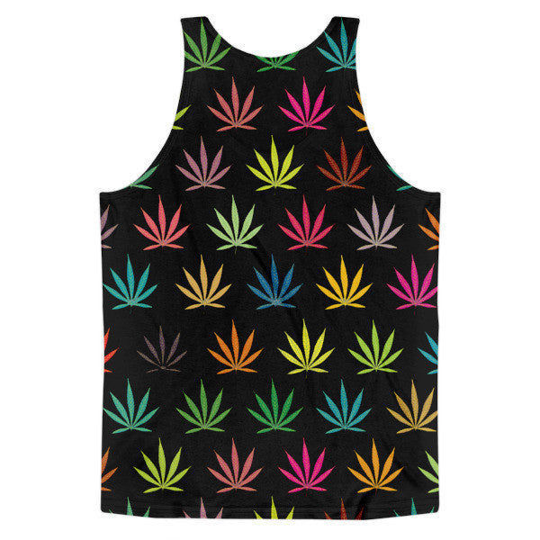 Black Pot Leaf Pop Neon Classic Fit Tank Top (Unisex) - Tanks -  - srce threads - 2