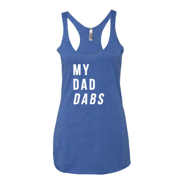 Women's My Dad Dabs Tank Top -  - Vintage Royal / XS - srce threads - 7