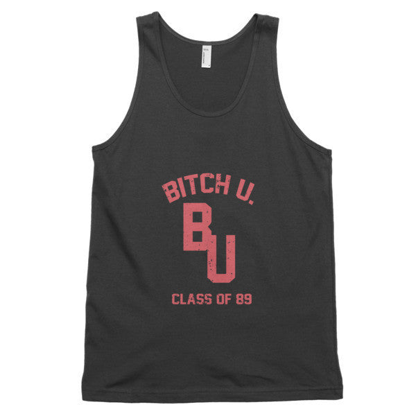 Classic "Bitch U. Class of 89'" Large Decal Vintage Tank Top (Unisex) -  - Black / XS - srce threads - 2