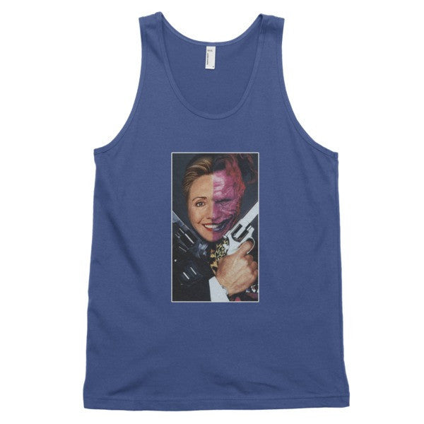 "2 Face Hillary" Classic Tank Top (Unisex) -  - Lapis / XS - srce threads - 7