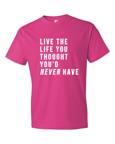 Short Sleeve Live the Life T-Shirt -  - Hot Pink / S - srce threads - 15