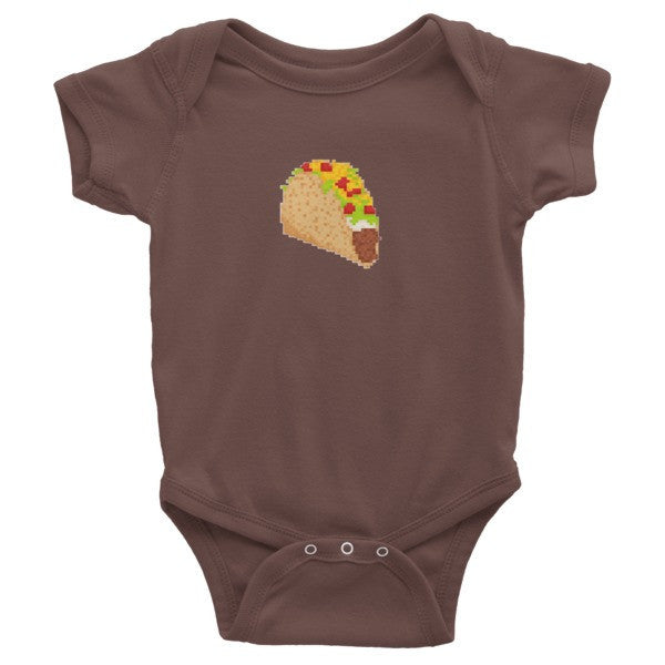 Retro Taco Baby Onesie -  - Brown / 3-6m - srce threads - 6