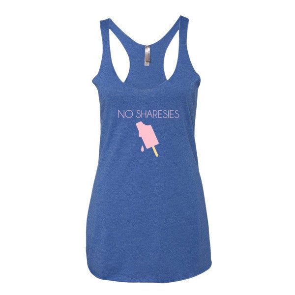 Women's "No Sharesies" Summer Drip Vintage Ice Cream Racerback Tank Top -  - Vintage Royal / XS - srce threads - 7