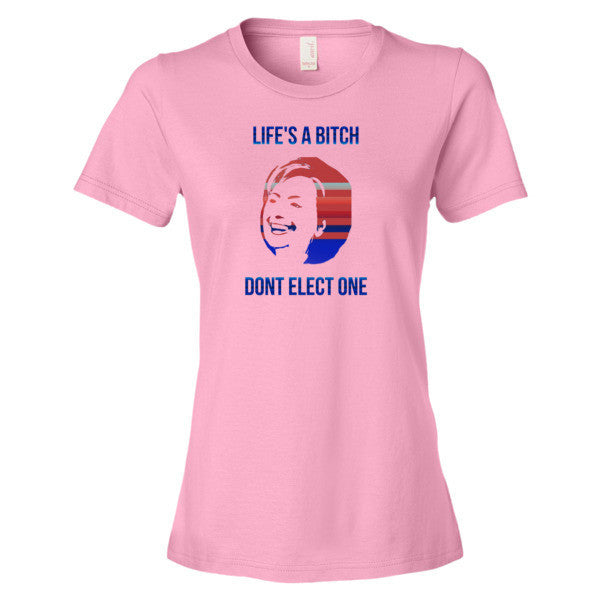 Women's "Life's a Bitch" Hillary Short Sleeve T-Shirt -  - CharityPink / S - srce threads - 9