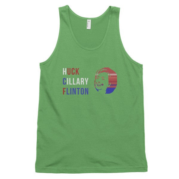 "Huck Cillary Flinton" Say What You Mean Face Classic Tank Top (Unisex) -  - Grass / XS - srce threads - 2