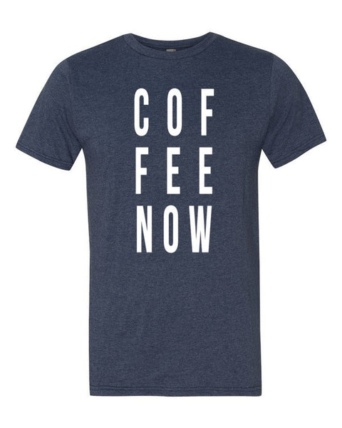 Short Sleeve Coffee Now Morning Person T-shirt (Unisex) -  - Heather Blue / S - srce threads - 5